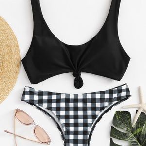 Cheeky checkered bathing suit